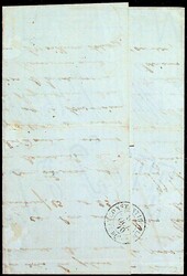 1862, 40 C., unten in Marke winzige Regist-Bugspur, klarer Anker-Stpl ...