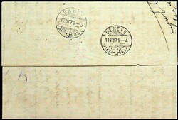 1870, 10 C. braun, rechts oben winzig berührt - sonst breitrandig ...