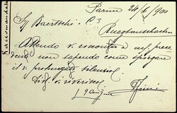 1893, 5 und 20 C. auf GSK 10 C. rot, sehr klar "PARMA-(RACCOM.)" und ...