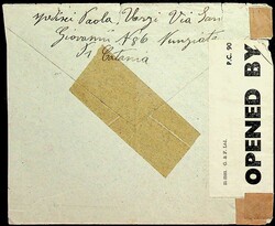 1944, Amerik. Bes. Sizilien, 50 C. und 1 Lira, klar "CATANIA-15.2.44" ...