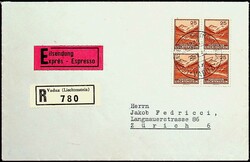 1935, seltene 25 Rp., VB, zentr. klarer Sonder-Stpl. ...