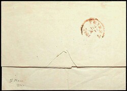 "STA.MAURA-1857-14 FEB.", blauer Zier-Stpl., klar, Pracht-Bf.-Hülle ...