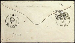 "REVAL", klar auf Pracht-GSU 10 Kop. braun, daneben roter K2 "AUS ...