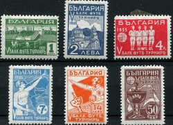 1935, Fussball, kpl. Satz mit FalzAutomatically generated translation ...