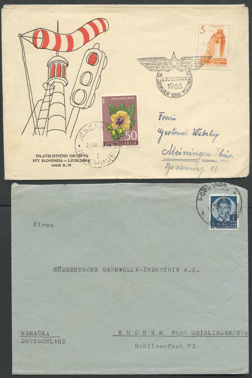 1821-1992, Partie mit über 60 Belegen etwas Marken, meist Ost- etwas ...