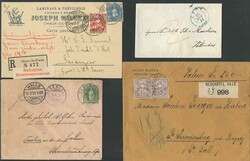 1848-1908, Partie mit 7 interessanten Belegen, besichtigen, dabei ...