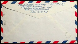 1949, Wohlfahrt, kpl. Satz mit Bizone 2 und 10 Pf. auf Luftpost-Bf. ...