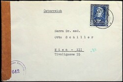 1949, 30 Pf. Wofa auf Brief von Straubing nach Wien mit ...