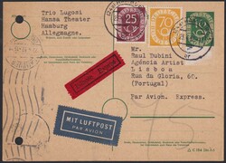 1952, 25 und 70 Pf. Posthorn, tadellos, tarifg. ZuF auf 10 Pf. ...