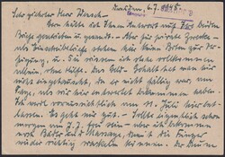 1948, GA 10 Pf. Arbeiter (All.Bes.P 961 ZF) mit rotem Ra.2 "Gebühr ...