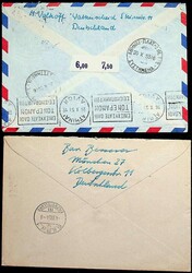 1953-54, 15 Pf. Posthorn, waager. Paar und Einzelstück, je ...