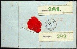 1861, barfrankierter Paketbegleitbrief, kpl. Inhalt, von Glauchau ...