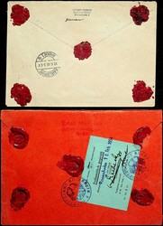 1947-54, schöne kleine Partie von 6 tarifg. fankierten Briefen, 4 x ...