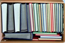 STECKBÜCHER, 5 dicke, 18 dünne und 11 kleine, gebraucht, aber meist ...