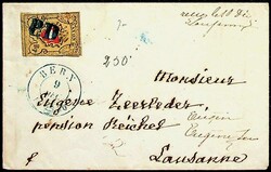 1850-54, 4 Belege mit Nr. 8, 13, 14 und 16, je als EF mit schönen ...
