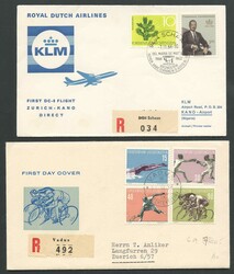 1939-66, nettes Lot mit 14 Belege, dabei Flugpost Masescha-Schaan, Bl ...