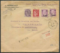 1928, 2 x 1,50 Fr. Staatsschuldentilgungskasse, mit 2 weiteren Marken ...