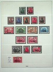 1920-1939, Sammlung überweite Strecken kpl. auf Vordruckplättern, ...