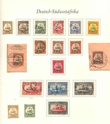 gut erhaltenes älteres Borek-Vordruckalbum, mit Dt. Auslandspost und ...