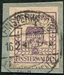 FINSTERWALDE, 1946, die seltene Farbe, sauber gestempelt und tadellos ...