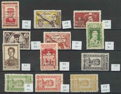 VIETNAM: 1945-1946, 9 Werte mit Aufdruck, die Nr. 15, 18, 19, 21, 24, ...