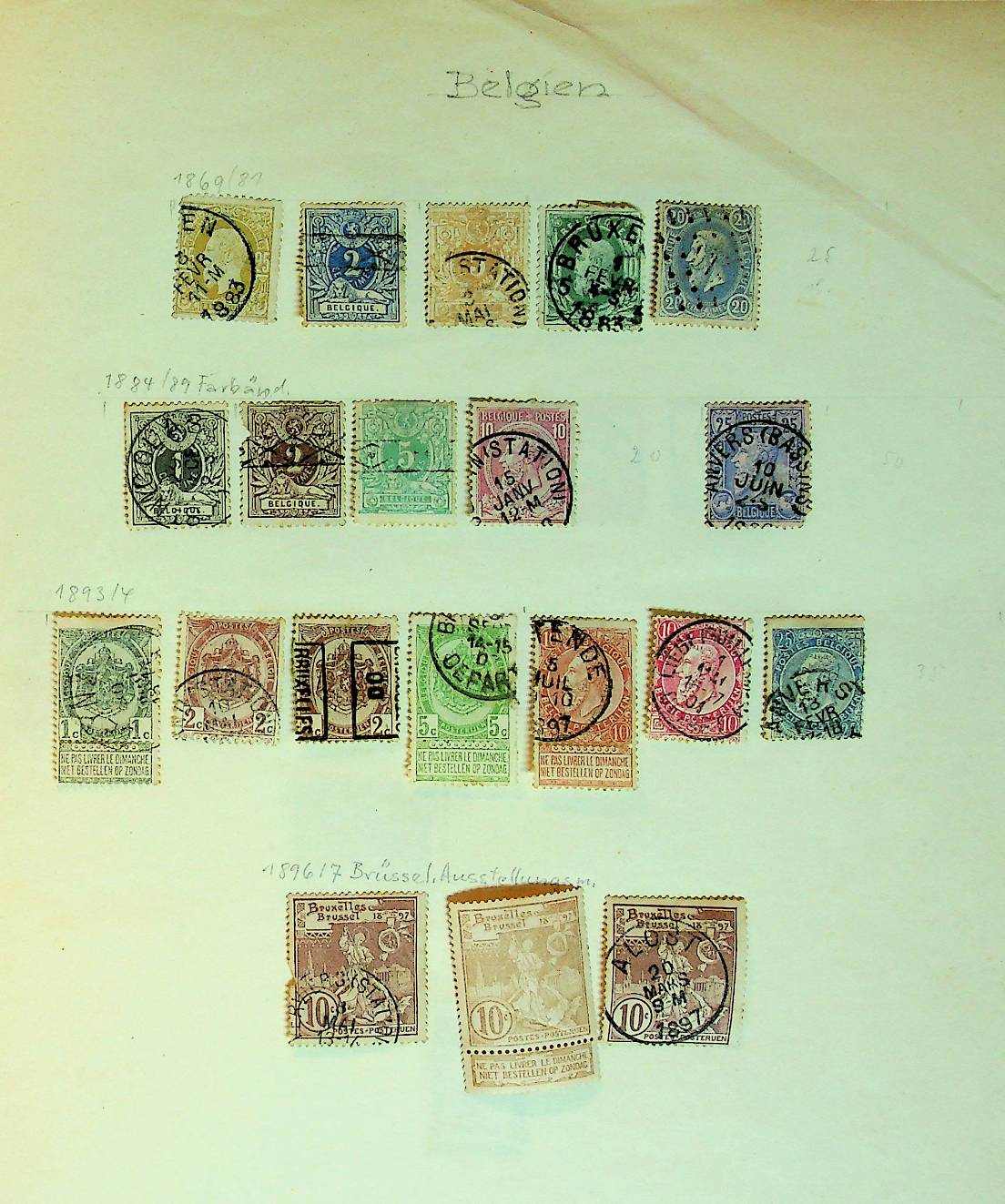 1840-1950, alte Slg. im selbstgestalteten Album, meist gest., viele ...