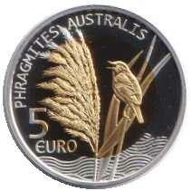 2018, 5 Euro (S/Al-Bro), Phragmites Australis (Roseau), 10. Ausgabe ...