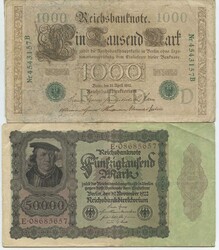 DEUTSCHLAND: Großer Ordner mit einigen 100 Scheinen und Banknoten ...