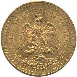 MEXIKO: 1929, 50 Pesos, 37,5 g. Feingold, vz, leichte Kratzer!