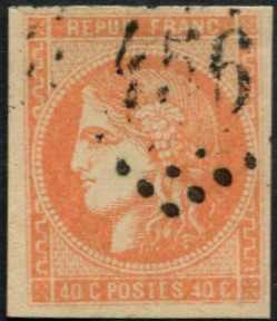 1870, 40 C. Freimarke, vollrandig, sauber gestempelt, Mi.130 ...