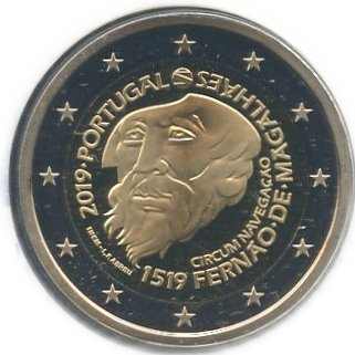 2019, 2x 2 Euro Sondermünze, 500 Jahre Weltumsegelung Magellan und ...