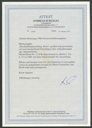 1946, Briefmarkenausstellung Berlin Blockpaar, je auf Belegen mit ...