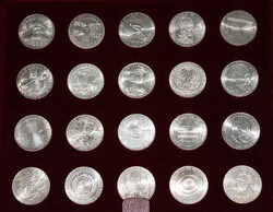 1955-1979, Slg. 25, 50 und 100 Schilling Sondermünzen kpl. 63 Stück ...