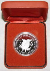AUSTRALIEN: 2000, 1 Dollar Kookaburra, 1 Oz Silber, in orig. Etui, ...