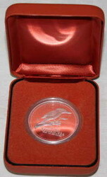 AUSTRALIEN: 2002, 1 Dollar Kookaburra, 1 Oz Silber, in orig. Etui, ...