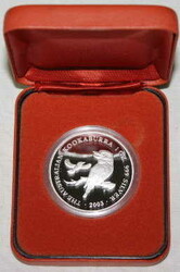 AUSTRALIEN: 2003, 1 Dollar Kookaburra, 1 Oz Silber, in orig. Etui, ...