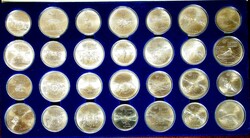 KANADA: 1976, 5+10 Dollar Silber Montreal, Satz alle 28 Münzen ...