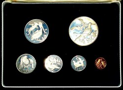 JUNGFERNINSELN: 1974, Jahressatz in Kassette 1 C.- 1 Dollar, (1 ...