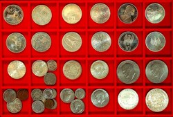 ca.1949/2001, Aktenkoffer mit Münznachlass in Tablaren, Schachteln, ...