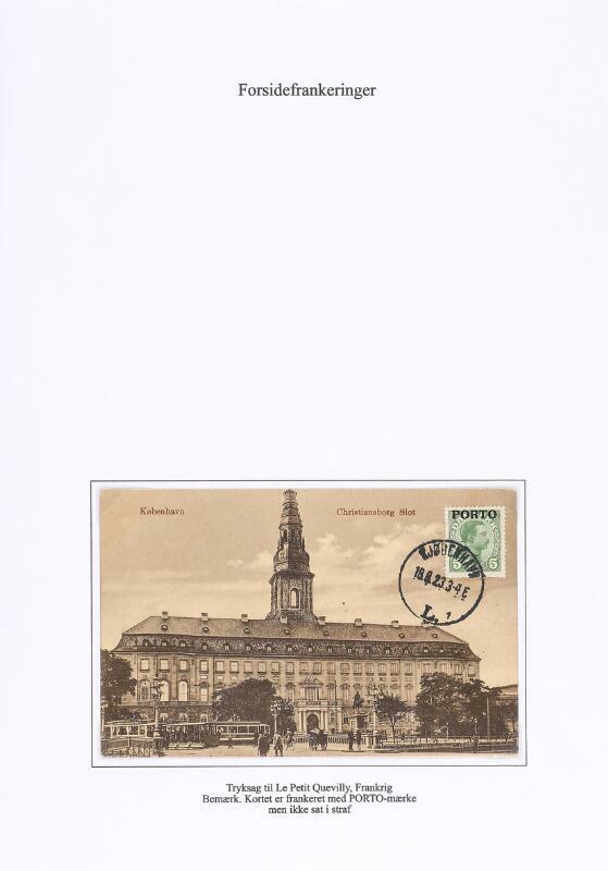 Denmark. Coll. of postcards franked at front with many fine and ...