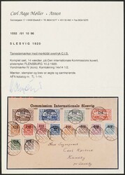 1920. Official, C.I.S Overprint. Complete set on cover canc. ...
