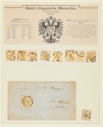 Austria. 1850. 1st. issue. 9 pages only with Coat of Arms Austrias 1. ...