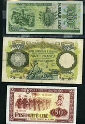 Albania collection of banknotes average to unc