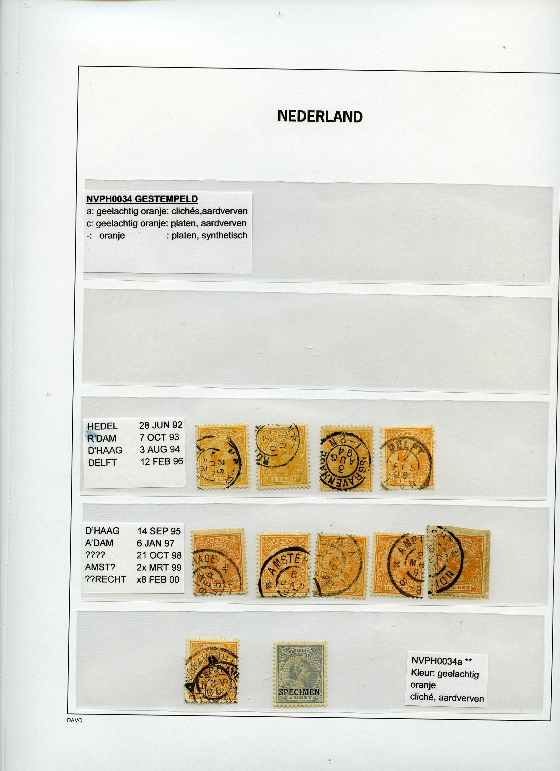 Emissie Wilhelmina (Hangend Haar) collectie klein- en ...