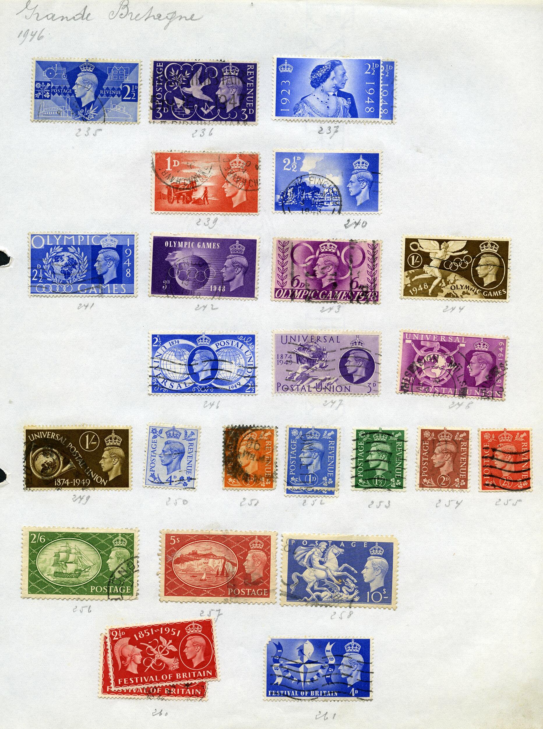England 1887-1960 used collection incl. (damaged) SG.266