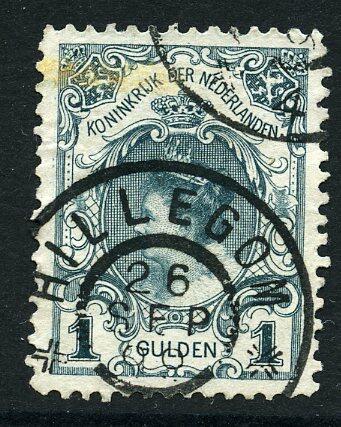 nr.49 (2x) Kroningsgulden cat.300 pr.ex. met grootrond stempel