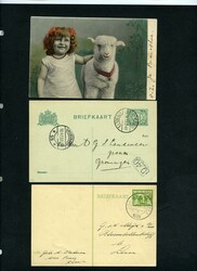 Texel 10 poststukken w.o. met klein- en grootrondstempels en Telegram