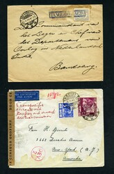 Ned.Indië 10 interessante poststukken o.a. Hotelpost, dubbele ...