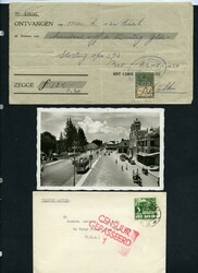 Ned.Indië 10 interessante poststukken o.a. Hotelpost, dubbele ...