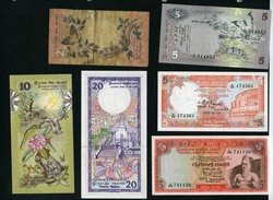 Ceylon and Sri Lanka 14 banknotes VF to AUNC